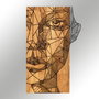 Wallity Nazo Accesorio Decorativo de Pared Negro y Nogal